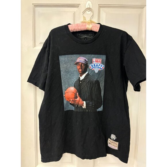 Tracy Mcgrady Mitchell & Ness Draft Raptors  T shirt NBA Mens Large Black - Picture 2 of 10